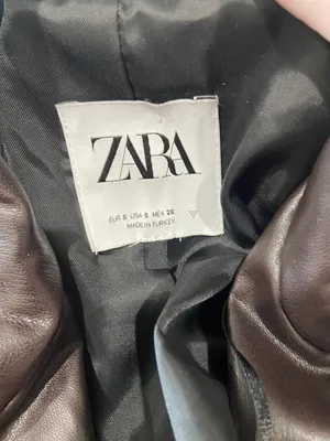 Zara Faux Leather One Button Classic Blazer Brown Size S Minimalist Fall Preppy thumbnail 3