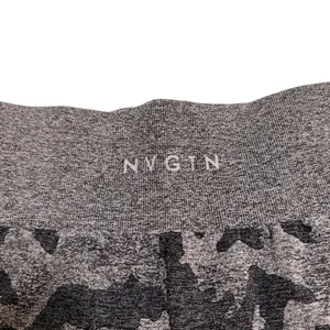 NVGTN Camo Seamless Shorts Black Gray High Waist Gym‎ Lifting Workout Size S thumbnail 5