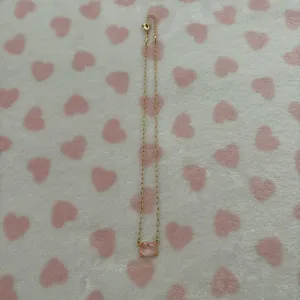 Francesca’s necklace gold with pink gem thumbnail 3