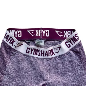 Gymshark Flex S Seamless Leggings Womens Purple Marl Pink Logo High Waist Gym thumbnail 3
