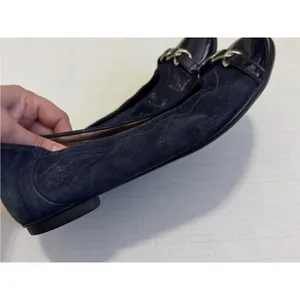 AGL Blue Leather Slip On Ballet Flats Womens 10 Preppy Classic Comfort Shoes thumbnail 6