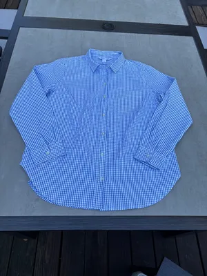 Ladies Large Old Navy Blue Check Blouse - never worn thumbnail 5
