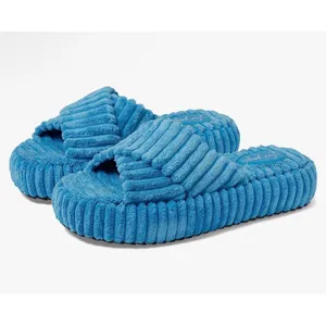 NEW FREE PEOPLE TEO DAYS IN IBIZA TERRY SLIDES ~ cerulean blue Size 11‎ thumbnail 8