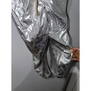 NWT SKIMS Metallic Swim V Waist Pant Size XXS Nickel 1 thumbnail 2