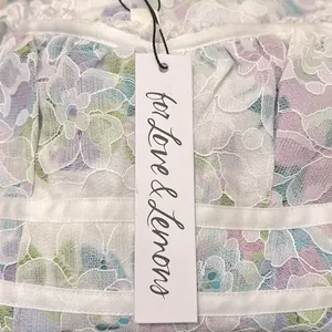 For Love And Lemons Loretta Lace Floral Mini Dress Ivory NWT Size XS thumbnail 12