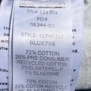 Good American NEW Skinny Jeans Raw Hem Blue Denim Size 6 / 28 Waist thumbnail 5