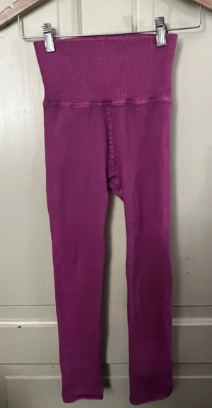 Free People Women’s Ribbed Leggings Size XS Pink thumbnail 1