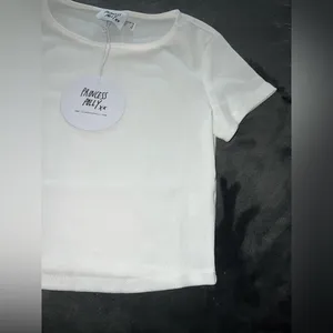 Princess Polly El Basico Cropped Tee in White Size 8 New with tag thumbnail 16