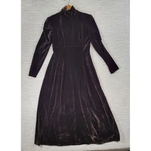Vintage KC Spencer Velvet Maxi Dress Sz 6 Brown Turtleneck Whimsigoth Cocktail thumbnail 12