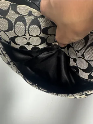 Coach SoHo Signature Flap Bag Y2K Oversized Hardware thumbnail 7