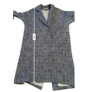 Veronica‎ Beard Fiona Coat Women's Medium Blue Multi Plaid Long Wool Blend Fall thumbnail 13