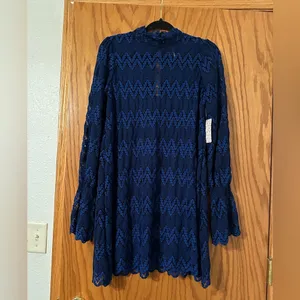 Free People Simone Mock Neck Mini Dress - NWT- Size S thumbnail 3