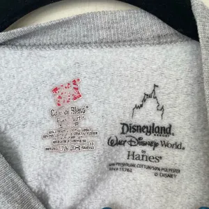 Hanes Disneyland Resort Crewneck Sweatshirt Mickey Mouse Grey Women’s Size S thumbnail 3