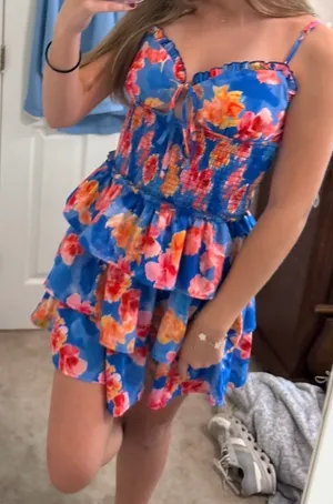 Blue Hawaiian dress thumbnail 3