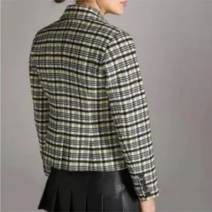 Anthropologie Avec Les Filles Wool Blend Blazer Jacket Plaid Fall Aesthetic thumbnail 7