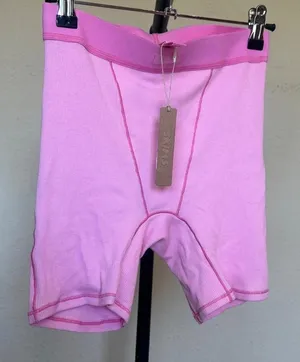 Skims Cotton Rib Boxer in Bubble Gum Size XS thumbnail 1