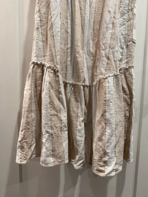 Anthropologie Maeve Tan Tonal Striped Cotton‎ Midi Sundress Size Small thumbnail 7