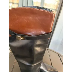 Cole Haan Air Daelin Riding Boots Black Brown Size 5.5 B thumbnail 7