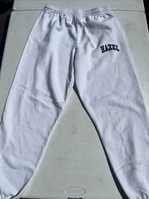 hazel White Sweat Joggers with Logo Size M thumbnail 1