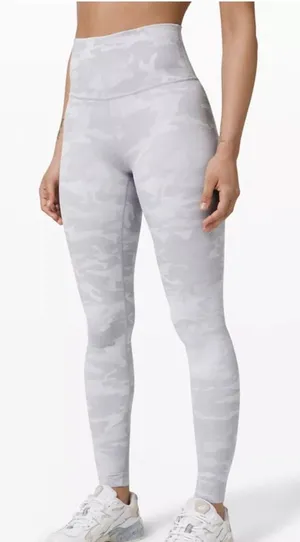 Lululemon Athletica Gray Patterned Leggings thumbnail 1