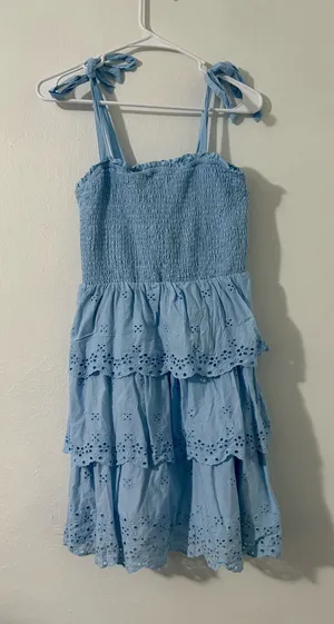American Eagle Eyelet Tiered Sundress | Size: Medium thumbnail 1