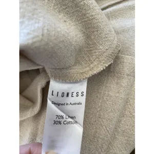 Lioness The Lola Mini Skirt Womens Size 2 Oatmeal Linen Blend Slit Neutral‎ NEW thumbnail 5