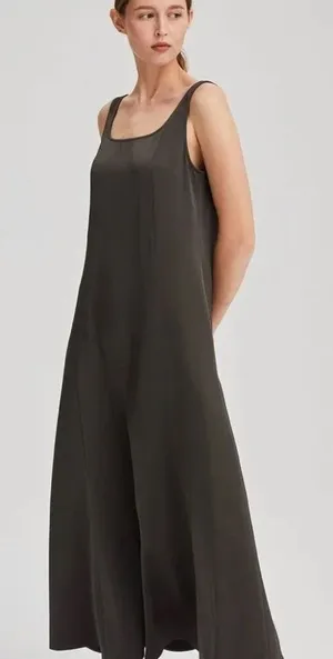 Nap Loungewear Sleeveless A-line Maxi Dress Dark Grey NEW Size Large Comfort thumbnail 1