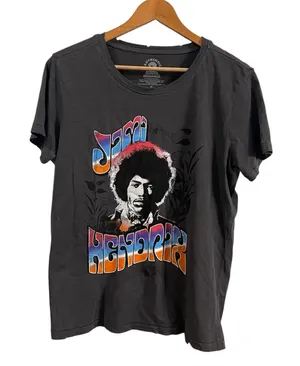 Jimi Hendrix Women’s Crewneck Distressed T-Shirt Small NWT thumbnail 1