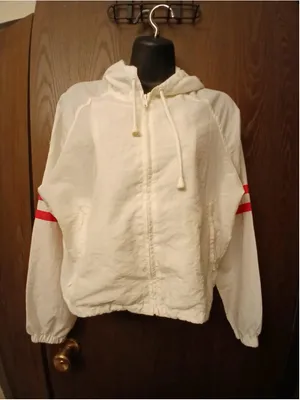 J. Galt Shanghai Women's White Cropped Zip-Up Windbreaker - Size S - INV406 thumbnail 7
