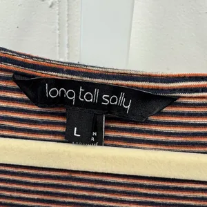Long Tall Sally Womens Sleeveless Striped Tunic Top Navy Orange Size L CA55271 thumbnail 6