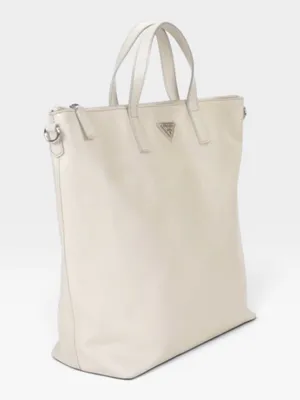 Prada White Saffiano Leather Large Tote Bag Purse WITH COA thumbnail 3