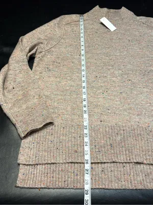 LOFT Women’s Speckled Confetti Crewneck Sweater in Light Pink size XL NWT thumbnail 10