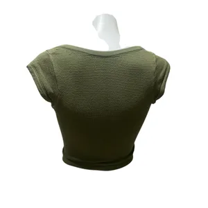 Urban Outfitters Out From Under Women's Olive Green Crop Top Short Sleeve Tee M thumbnail 11