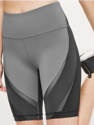 lululemon athletica Two-Tone Gray & Black High-Rise Bike Shorts thumbnail 1