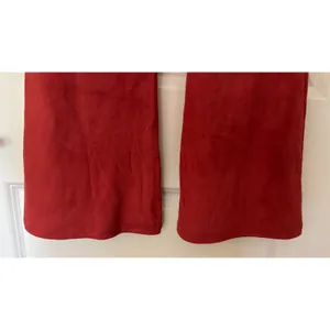 Burnt Orange Flare Faux Suede Funky High Waisted Pants Women's Sz Small thumbnail 6