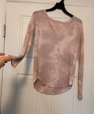 American Eagle Outfitters Soft & Sexy Ribbed Top in Pink thumbnail 1