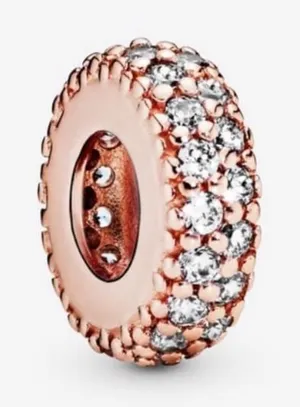 Pandora Clear‎ Sparkle rose gold plating Charm thumbnail 1
