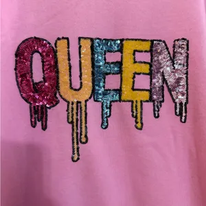 Fantastic Fawn Pink Queen Graphic sequin. Sweatshirt size M party glamorous thumbnail 3