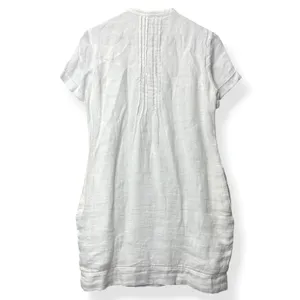 Faherty Gemina Pintuck Dress 100%‎ Linen White Coastal Boho Cottagecore Women XS thumbnail 3