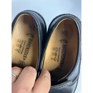 Birkenstock clog shoes chefs nursing black leather‎ women's size 36 thumbnail 4