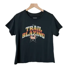 Tecovas Women Black Trail Blazing Graphic T-Shirt Pima Cotton Small Austin Texas thumbnail 2