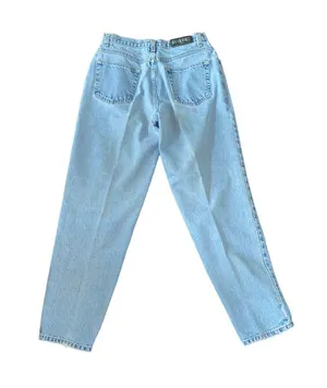 Vintage Gitano High Rise Tapered Leg Light Wash Jeans 30" waist thumbnail 4