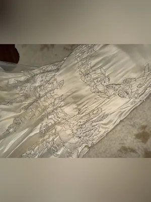 VTG Sue Wong Nocturne Silk Beaded Mermaid Wedding Dress Ivory Gown Sequin formal thumbnail 11