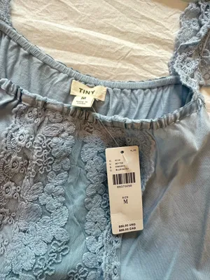 Anthropologie Light Blue Top thumbnail 2