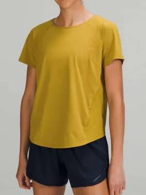 Lululemon Lightweight Stretch Run Short Sleeve Shirt Auric Gold thumbnail 1