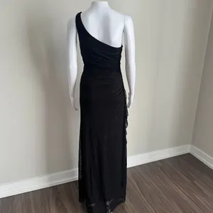 VTG Y2K City Triangles Fairy Core Whimsigoth Black Mesh Dress thumbnail 4
