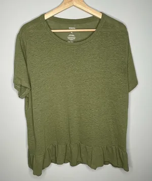 Sonoma Women’s Short-Sleeve‎ Ruffle Top (X-Large) thumbnail 1