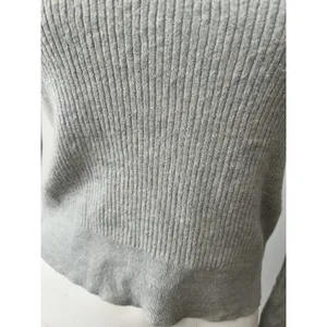 Banana Republic Merino Wool Sweater S Cropped Ribbed Preppy Academic w/stains thumbnail 5