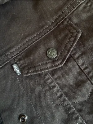 Levi's Original Denim Black Trucker Sherpa Jacket XS thumbnail 6