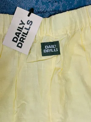 Daily Drills Linen Resort Pants Lemonade XS/S NWT thumbnail 5